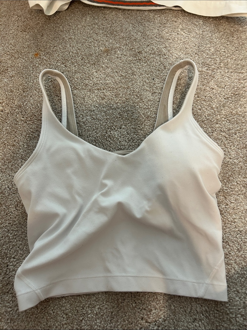 Women’s Cream Seamless Tank Crop Top